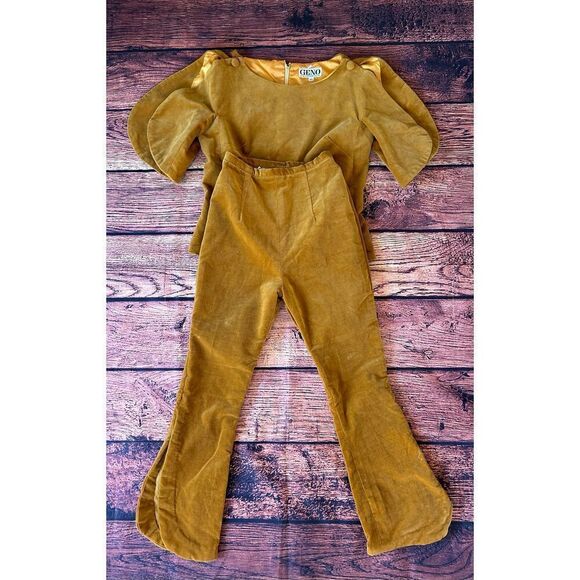 Vintage Geno California Two piece Suede‎ Outfit Pants & Top Women’s Size 10 - Picture 1 of 16
